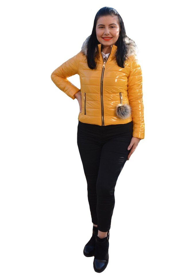 Bluza eleganta, maneca trei-sferturi,D&J Exclusive, Galben