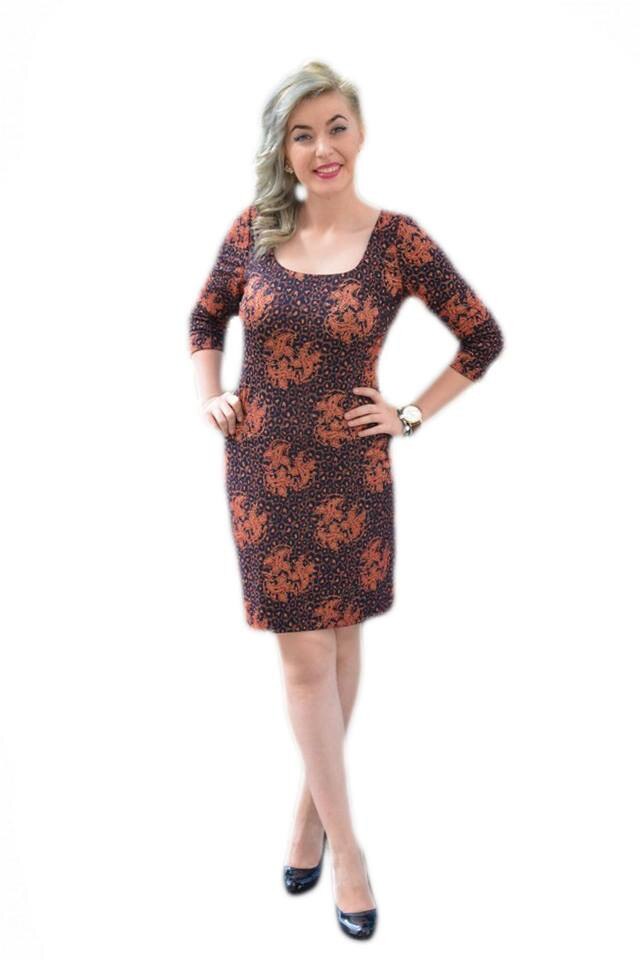 Rochie de ocazie cu imprimeu de flori,D&J Exclusive, Bleumarin/Rosu