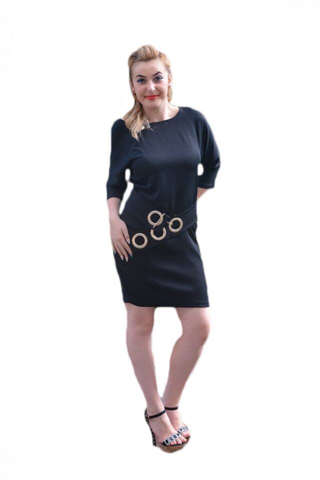 Rochie feminina cu un croi shic,D&J Exclusive, Negru