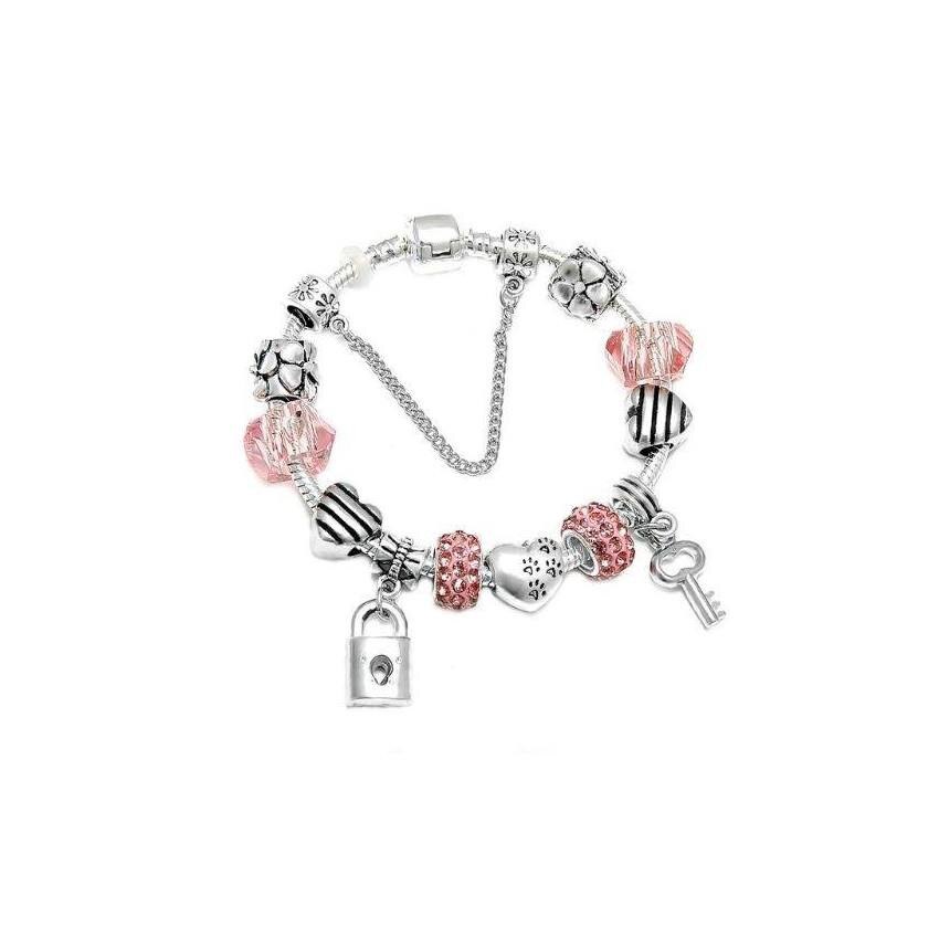 Bratara Charm Rose Crystal