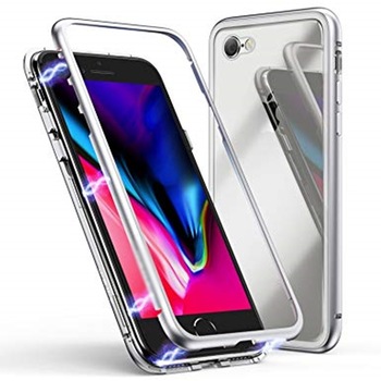Husa 360 de grade Sticla FATA si SPATE Temperata Securizata, brand The Phone Closet, Full Protection Premium cu inchidere sau prindere Magnetica, pe magneti, Bumper din Aluminiu, pentru iPhone 7 / iPhone 8 (4.7  Husa 360 de grade Sticla FATA si SPATE Temperata Securizata, brand The Phone Closet, Full Protection Premium cu inchidere sau prindere Magnetica, pe magneti, Bumper din Aluminiu, pentru iPhone 7 / iPhone 8 (4.7