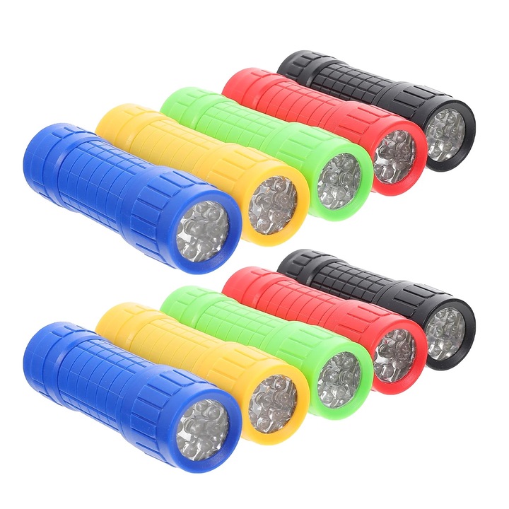 Lanterna LED ZYBLSSBB LSM2xh2431-BCS0123323, mini din ABS, alimentare 3 x AAA, cu snur, 9.7 x 3.0 x 3.0 cm, multicolor