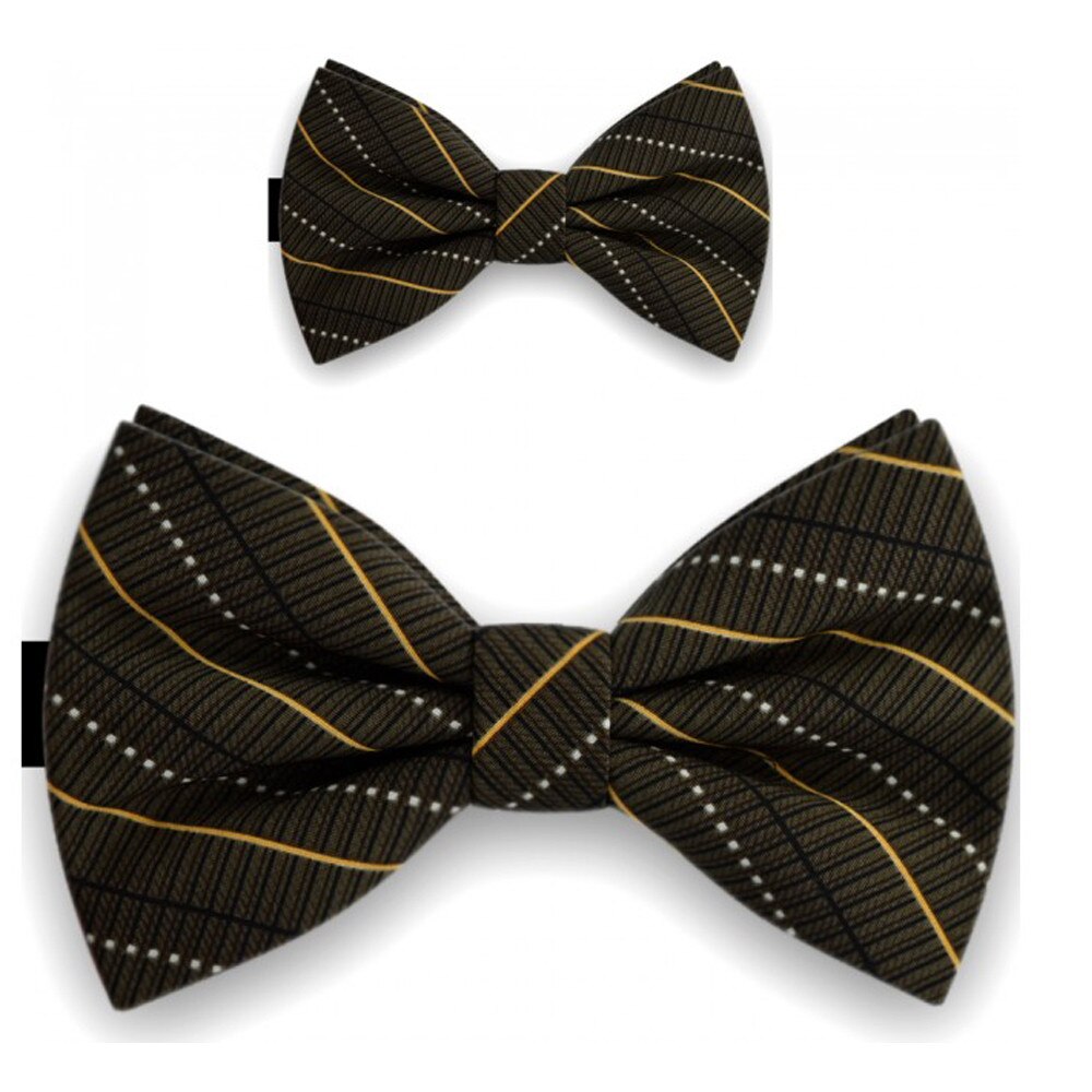 Papioane tata fiu, maro inchis, model dungi oblice, buline