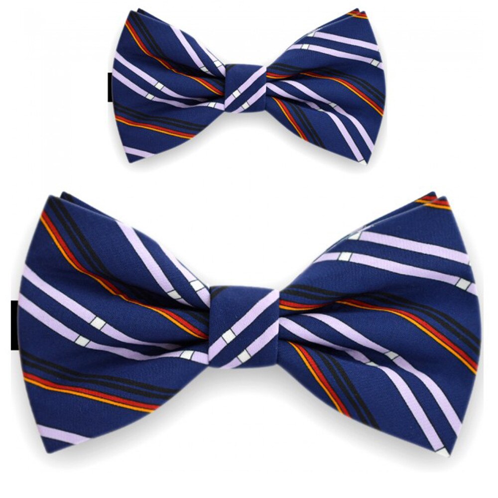 Papioane tata fiu, albastru, model dungi asimetrice