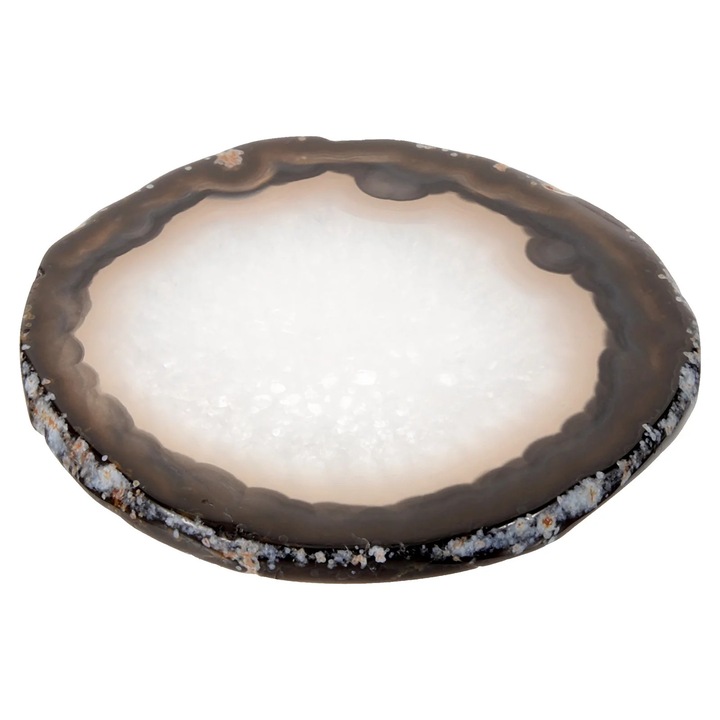 Suport bauturi din agate, dimensiune 8x8cm, model aleatoriu, set de 2 bucati