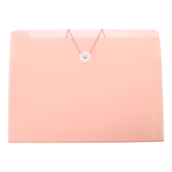 Dosar extensibil YANYXR, plastic, roz, 32.5x24.5x2cm
