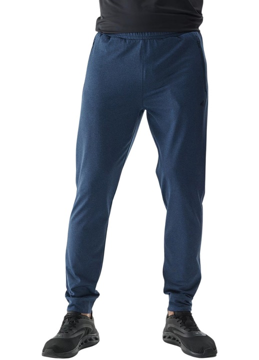 Férfi nadrág 4F M682, sötétkék, rugalmas anyagból, rugalmas mandzsettával, 2XL INTL