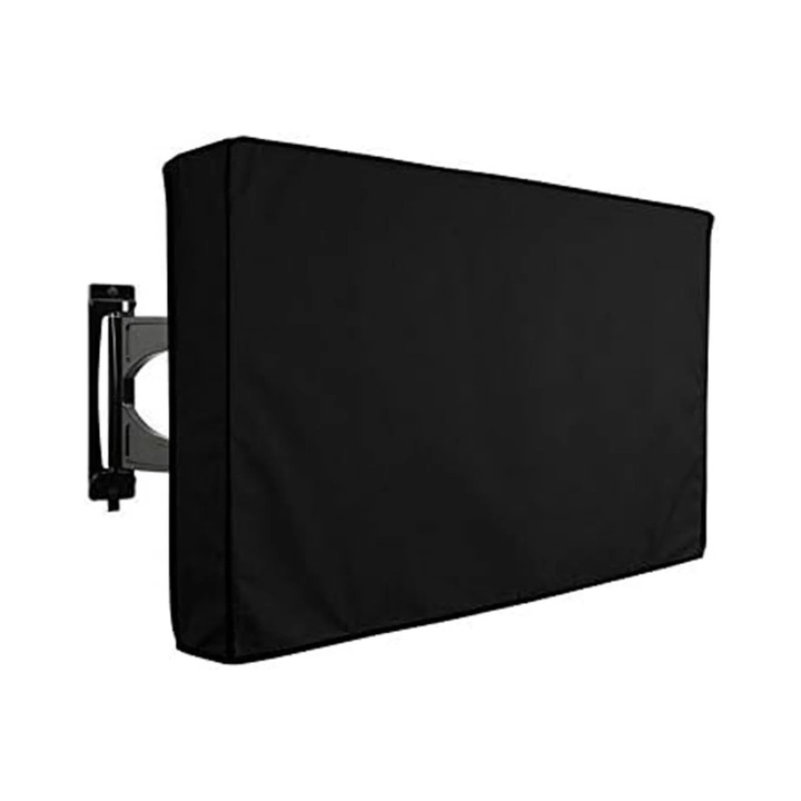 Kültéri TV-takaró, 102-142 cm, vízálló, teljes védelem, fekete