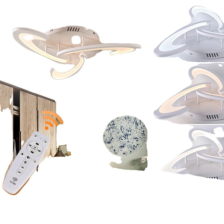 Szabályozható fényerejű LED fali lámpa, fehér, 90-260V, étkezőbe, hálószobába, előszobába, irodába való világítótest.