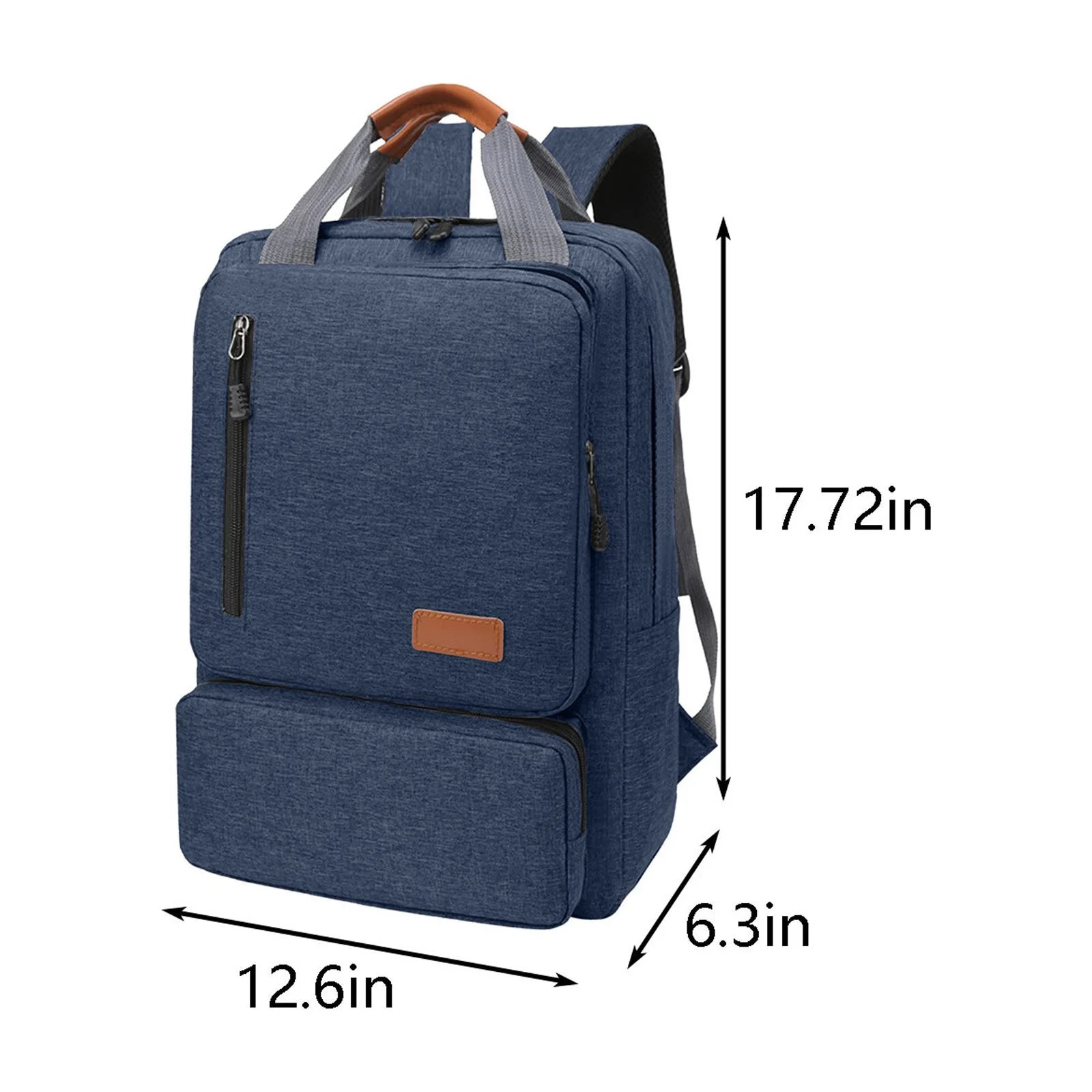 Rucsac laptop set 3 piese, 17 inch, albastru, 45x32x16cm