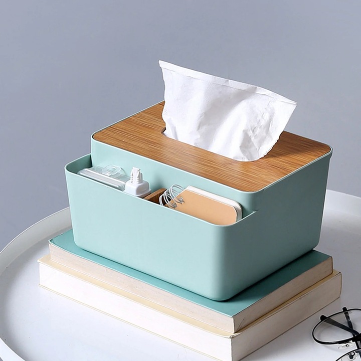 Suport servetele YANYXR plastic albastru deschis 18x14.5x9.3cm multifunctional