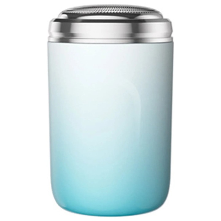 YANYXR BCS3072423 elektromos borotva, mini hordozható, nedves/száraz használatra, USB-C töltés, 800mAh akkumulátor (~90 perc), mosható fejek, világoskék, 3.7x6.0 cm