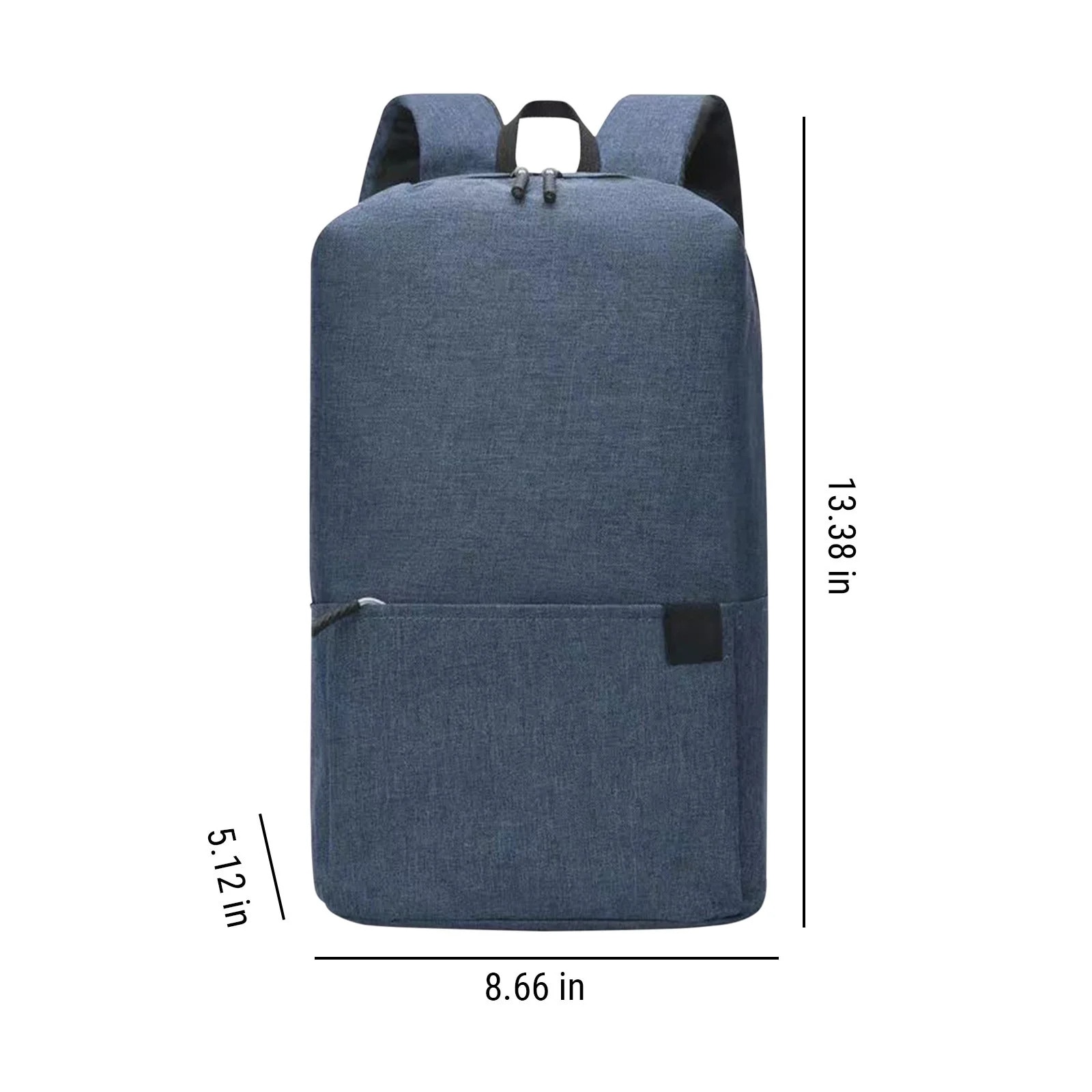 Rucsac laptop 13 inch, rezistent, albastru inchis, 34x22x12cm, unisex, cu port USB si portofel