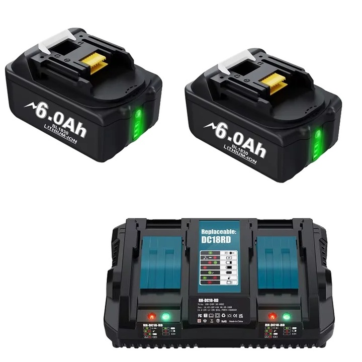 Set 2 Baterii Li-Ion 6000mAh 18V