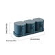 Set recipiente pentru condimente ZYBLSSBB, 3 borcanase din plastic cu lingurite si suport, capace pastel multicolor