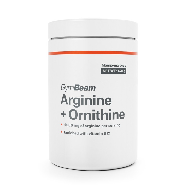 Aminoacizi, Arginina + Ornitina, GymBeam, 420 g, mango - maracuja