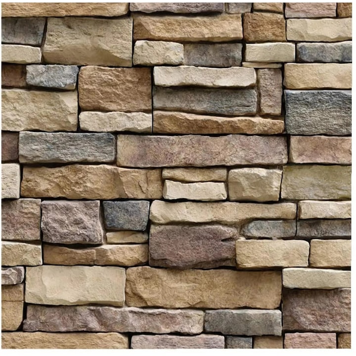 Самозалепващи 3D стенни панели с имитация на камък, водоустойчиви PVC стикери за тухлена стена, компактни „Направи си сам“ стикери за тухлена стена, F120628