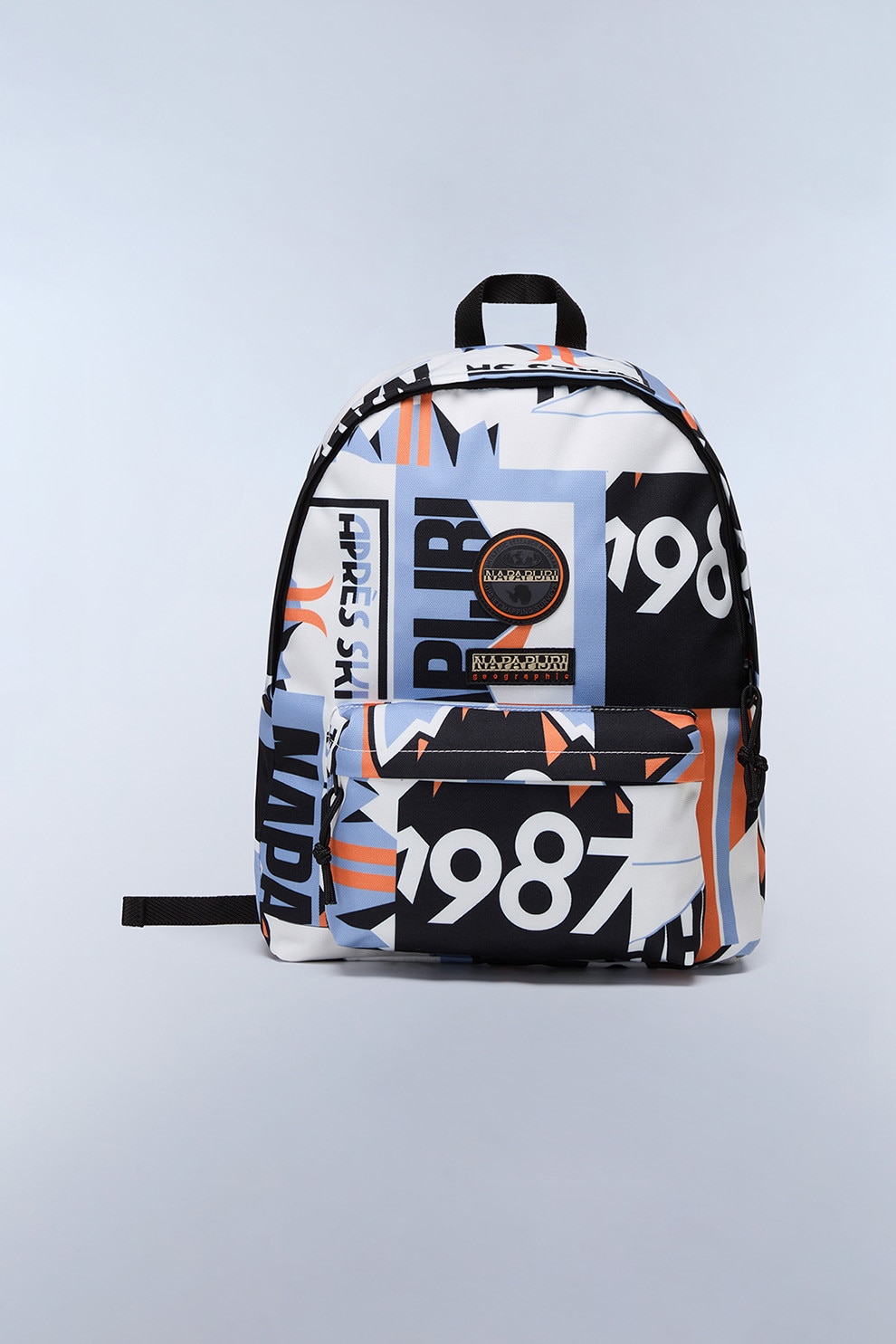Napapijri, Rucsac cu model grafic Voyage - 19.5 L, Alb, Negru, Albastru deschis