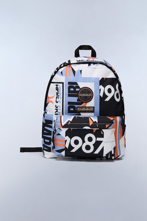 Napapijri, Rucsac cu model grafic Voyage - 19.5 L, Alb, Negru, Albastru deschis