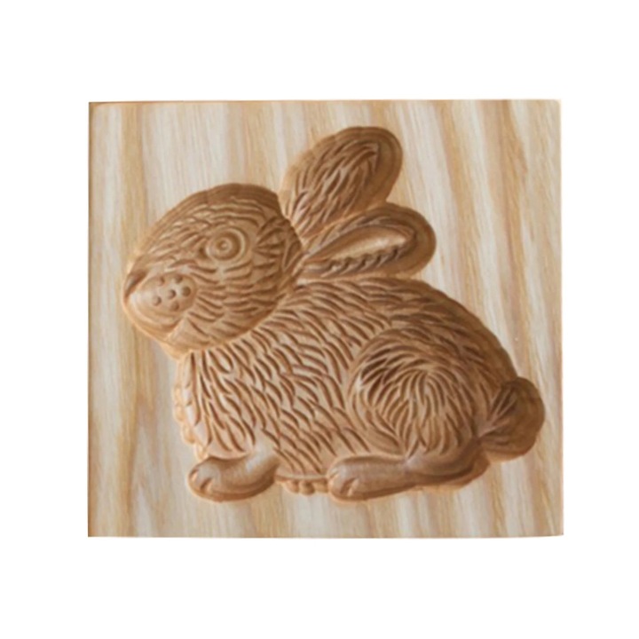 Forma prajituri litere florala, lemn, 6.5x4cm