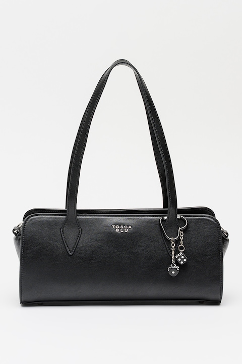 Tosca Blu, Caffee szögletes műbőr válltáska, Fekete