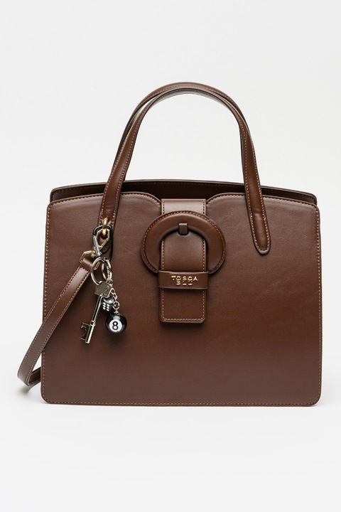 Tosca Blu, Shopper fazonú műbőr táska, Sötétbarna