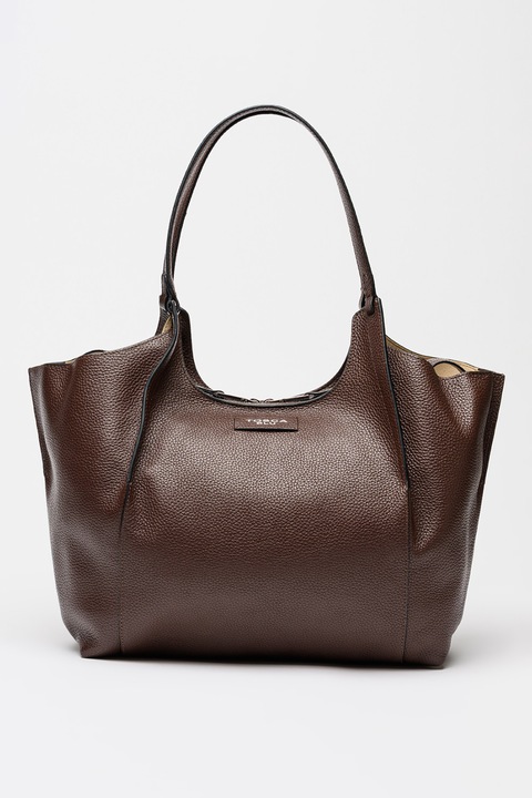 Tosca Blu, Geanta shopper din piele Coraline, Maro pamantiu
