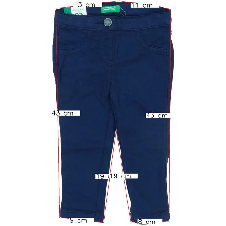 Benetton, Hosszúnadrág Lányoknak, Kék, 80