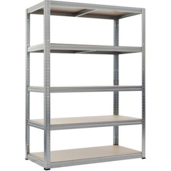 Raft metalic STRATEGIC 5 polite MDF 180x100x50 cm, 175 kg/polita, montaj fara surub, prin clipsare, cadru metalic din otel galvanizat Raft metalic STRATEGIC 5 polite MDF 180x100x50 cm, 175 kg/polita, montaj fara surub, prin clipsare, cadru metalic din otel galvanizat