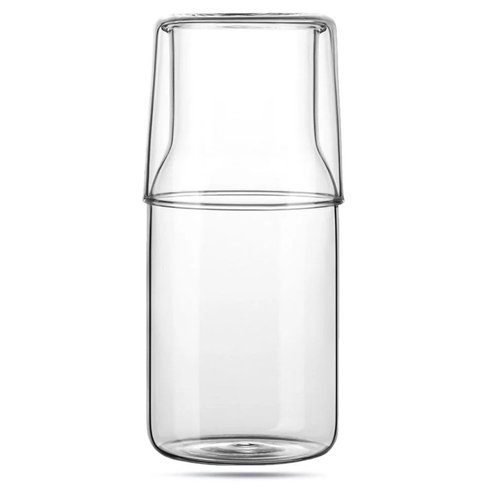 Carafa sticla YANYXR 550ml transparent 17x7x7cm multifunctionala