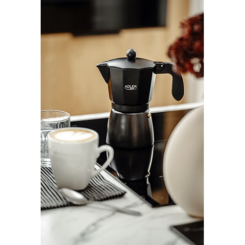 Cafetiera Italiana Adler AD 4421 Pentru Aragaz 320ml Negru