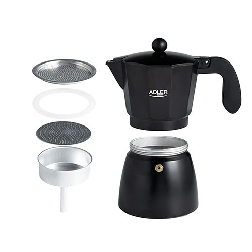 Cafetiera Italiana Adler AD 4421 Pentru Aragaz 320ml Negru