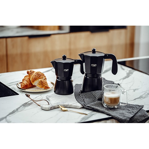 Cafetiera Italiana Adler AD 4421 Pentru Aragaz 320ml Negru