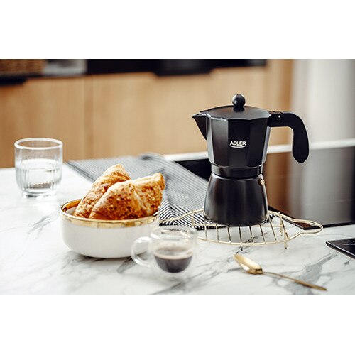 Cafetiera Italiana Adler AD 4421 Pentru Aragaz 320ml Negru