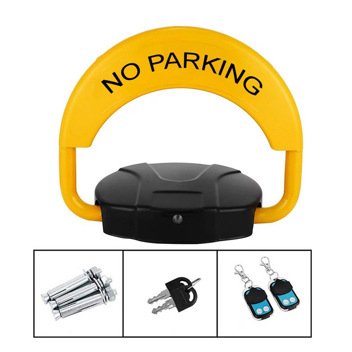 Автоматично заключване за паркиране, функция против кражба с аларма, дистанционно управление, жълто