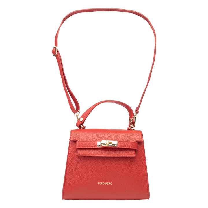 Geanta dama din piele naturala, verde