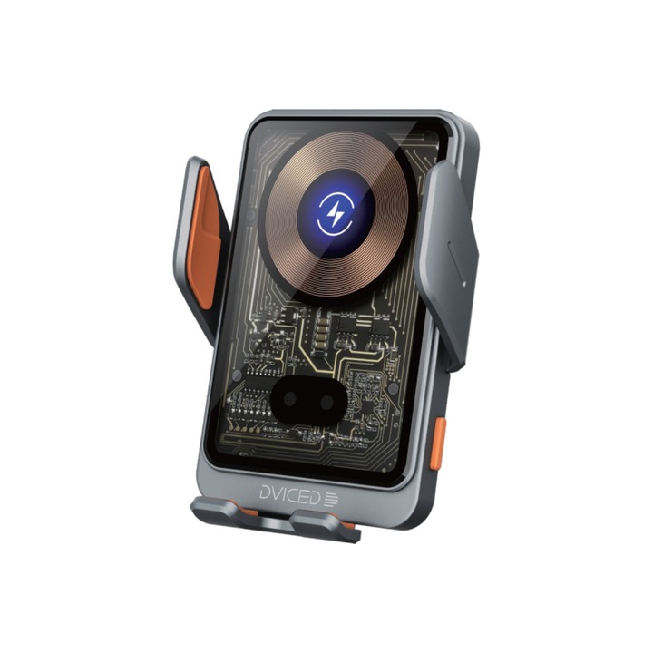 Dviced – Vezeték nélküli töltő autós tartó, 15W - szürke