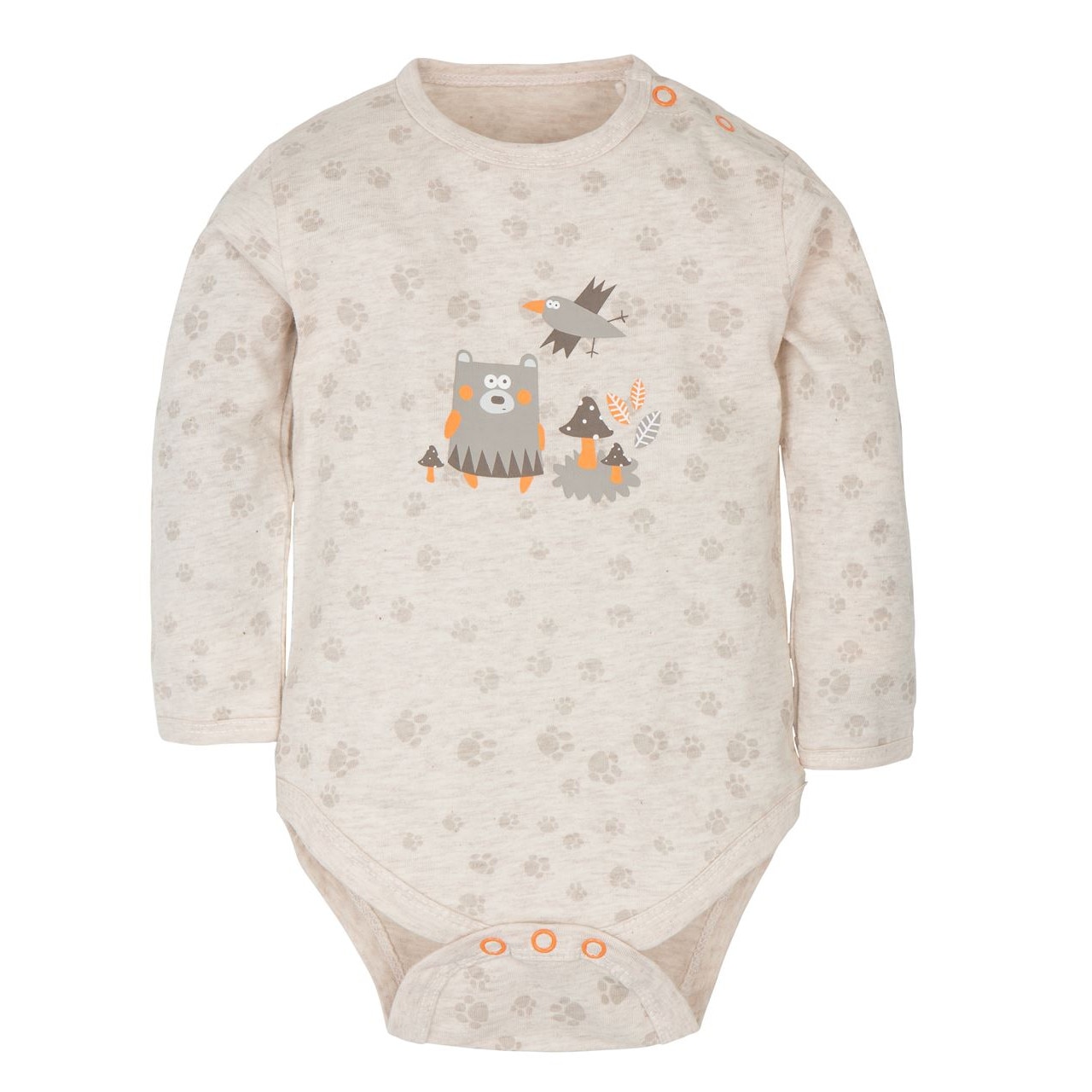 Body cu maneca lunga Gmini- Bear in the Wild Forest 80 cm 4- 6 luni