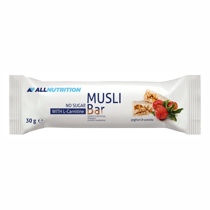 Мюсли Бар Allnutrition, Musli Bar + L-Carnitine - Мюсли Бар 30g Ацерола