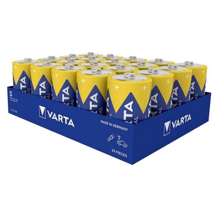Varta industrial pro tartós elem, d/góliát, r20, 1.5v, alkáli, 20db/csomag