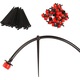 Set sistem de irigare prin picurare, 25m furtun, 30 picuratori ajustabili, negru, 20x30x7cm