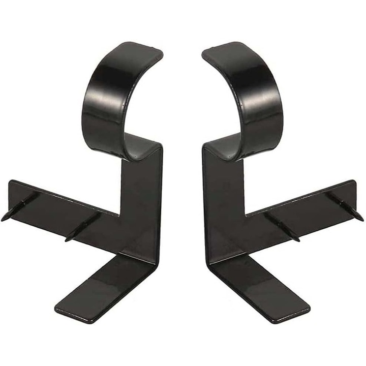 Suporturi pentru bara de perdea fara gaurire, pentru tije de 2, 5 cm, design cu prindere rapida si suport puternic, set de 2