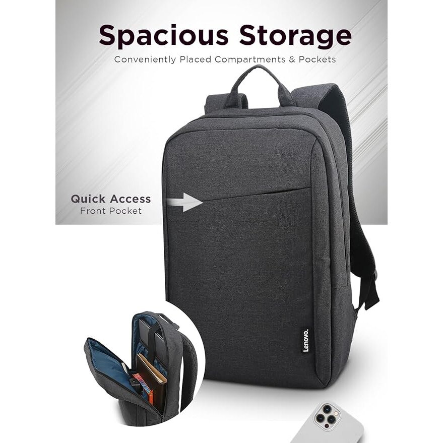 Rucsac pentru laptop B210 de 15, 6 inci, usor si impermeabil, negru