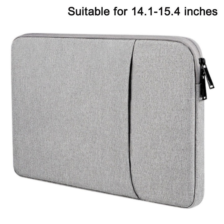Laptop tok, vízlepergető textil anyagból készült notebook védőtáska, számítógép hordtáska, filc táska notebookhoz/tablethez (sötétszürke, 13,3 hüvelyk)
