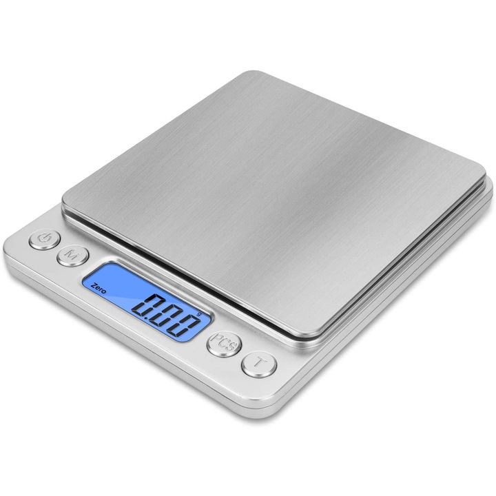 Mini zsebméretű digitális konyhai mérleg LCD kijelzővel főzéshez, sütéshez, ékszerekhez, méréshez, postai csomagokhoz (1000 g/0,1 g)