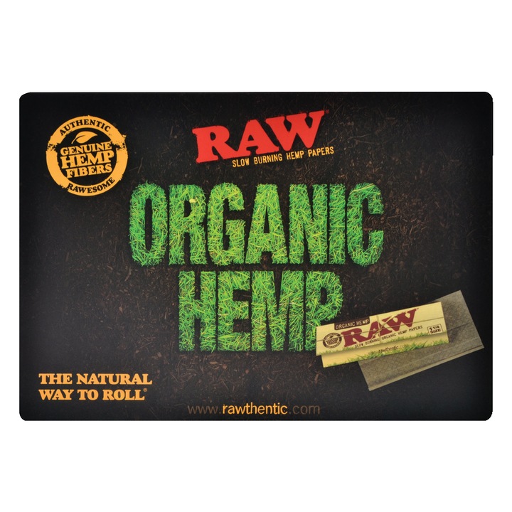 Tava de rulare tutun plante, Raw Organic Counter Mat, anti-alunecare 42 x 30 cm