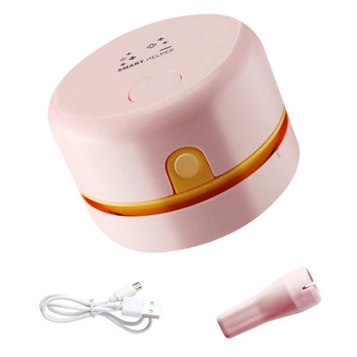 Aspirator de birou mini, portabil, design dragut, 158g