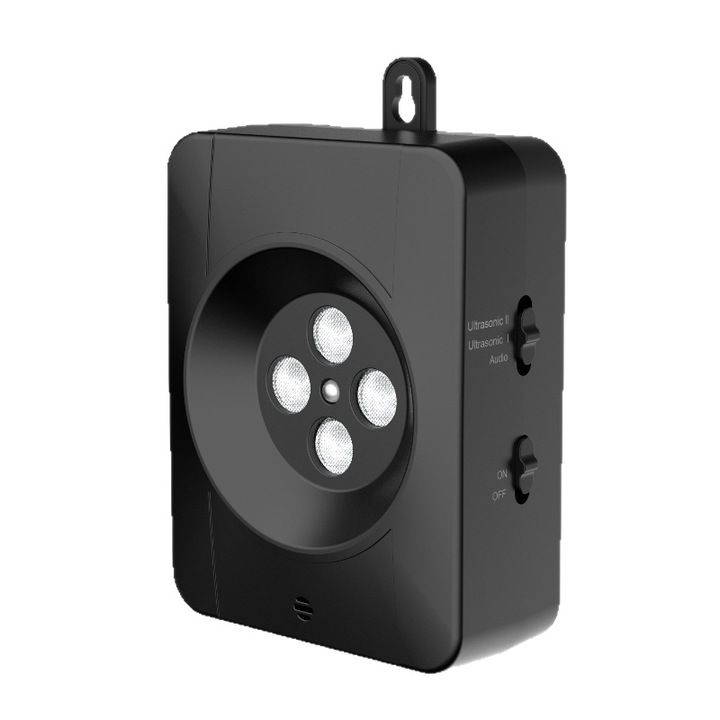 Opritor de latrat de caine, profesional, 3 frecvente ultrasonice, lumina LED, impermeabil, 1500mAh, inofensiv pentru animale, evita agresiunea si comportamentul rau, reincarcabil prin USB, sigur si usor de utilizat, compact si portabil, 12, 5x9x5cm, negru