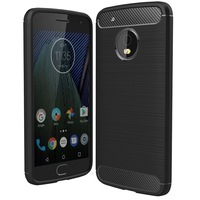 Husa protectie Carbon PROTECTS pentru Motorola G5 Plus, Negru
