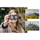 Aparat foto compact Rollei Compactline 64, 64MP, 4K, ecran dublu, zoom digital 16X, ecran 2.8 inch, Negru